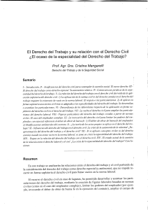 Derecho Laboral y Civil: ¿Crisis de Especialidad?
