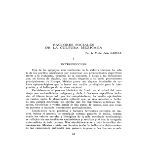 Ensayo Factores Sociales de la Cultura Mexicana