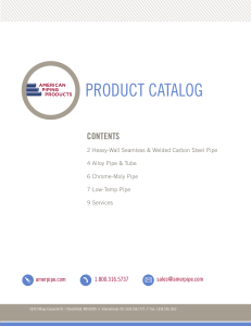 American Piping Products Catalog: Steel Pipe & Tubing