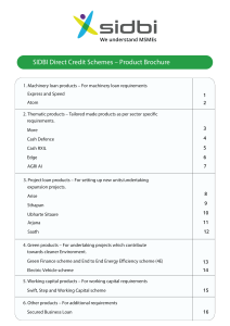 SIDBI MSME Loan Schemes: Direct Credit Product Brochure