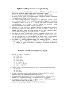 Zadania z prawdopodobieństwa: Rozkłady dyskretne i ciągłe