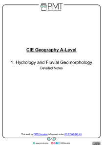 Hydrology & Fluvial Geomorphology A-Level Notes