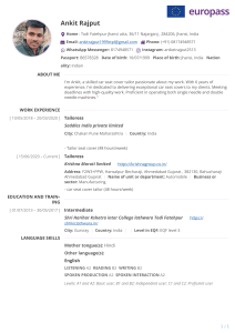 Ankit Rajput - Car Seat Cover Tailor Resume