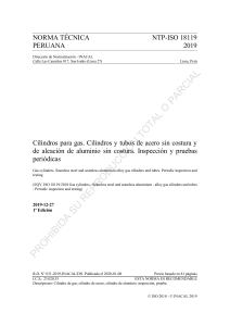 Norma de Inspección de Cilindros de Gas: NTP-ISO 18119