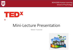 Human Learning Mini-Lecture Assignment Guide