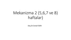 Krank-Biyel Mekanizması Hız Analizi Sunumu