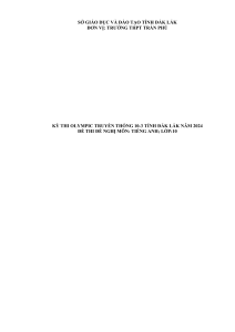 English Exam Paper - Grade 10