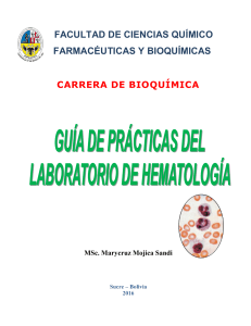 Gu&iacute;a de Laboratorio de Hematolog&iacute;a: Pruebas Sangu&iacute;neas y Coagulaci&oacute;n
