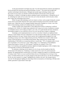 Technology's Role in Society: Benefits & Intrusions