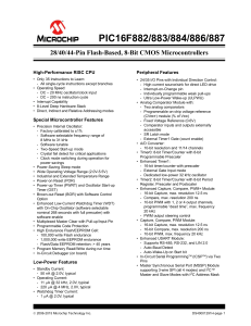 PIC16F882/883/884/886/887 Microcontroller Datasheet