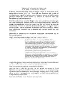 ¿Por qué no consumir drogas? Riesgos y consecuencias