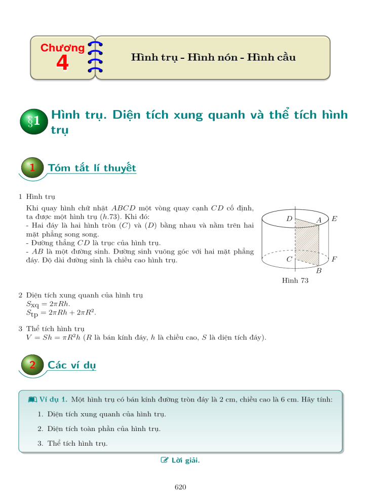 Cylinders: Area & Volume - High School Math