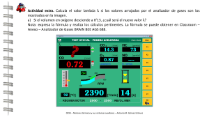 Ejercicio de Cálculo Lambda: Lecturas del Analizador de Gases