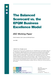 Balanced Scorecard vs. EFQM: A Comparative Analysis