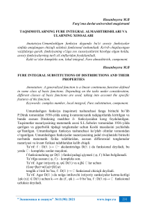 Fureove Integralne Supstitucije Distribucija i Svojstva