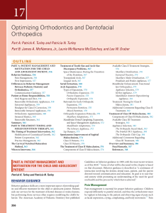 Orthodontics & Dentofacial Orthopedics: Patient Management & Timing