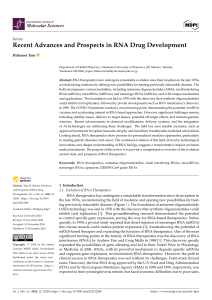 RNA Drug Development: Advances & Prospects