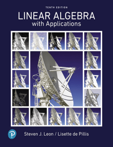 Linear Algebra with Applications, 10th Edition