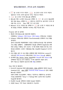 FluorPen FP110 엽록소 측정기 사용 설명서