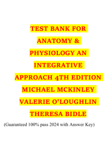 Anatomy & Physiology Test Bank, 4th Ed. McKinley et al.