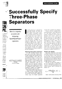 Successfully Specify Three-Phase Separators: A Design Procedure