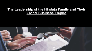 Hinduja Family Leadership & Global Business Empire Overview