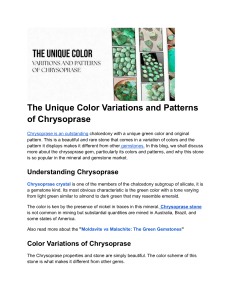 Chrysoprase Colors & Patterns: A Gemstone Guide