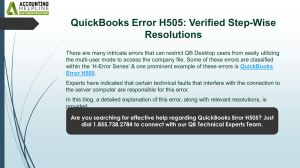 QuickBooks Error H505: Fix Multi-User Access Issues