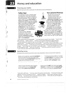 Money & Education Vocabulary: Financing Studies