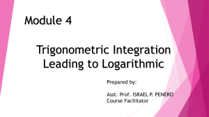Trigonometric Integration: Logarithmic Functions