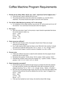 Coffee Machine Program Requirements