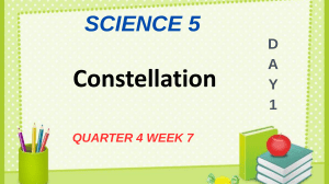Constellations Worksheet: Science 5, Quarter 4