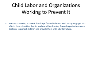 Child Labor & Organizations: Prevention Efforts