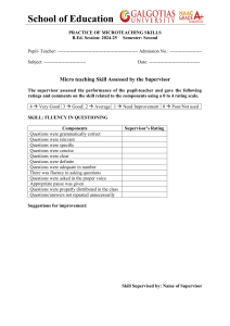 Microteaching Skill Assessment: Fluency in Questioning