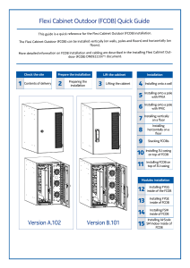 Flexi Cabinet Outdoor (FCOB) Installation Quick Guide