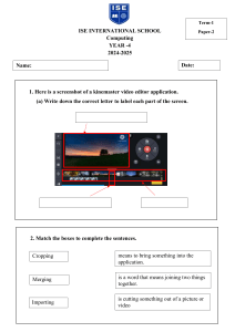 KineMaster Video Editing Worksheet - Year 4 Computing