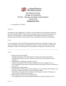 Network & System Admin Assignment: Kali Linux & PowerShell