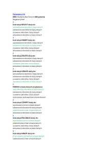 Pytania Testowe Bazy Danych (SQL, Model Relacyjny)