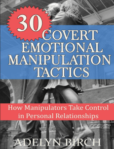 Covert Emotional Manipulation Tactics: Relationships