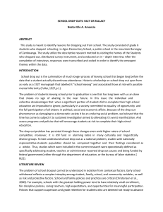 School Dropouts: Factors & Solutions | Elementary Research