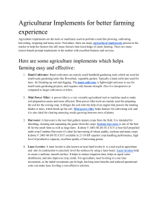 Agricultural Implements for Efficient Farming