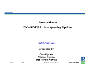 DNV-RP-F105 Free Spanning Pipelines: Risk Management