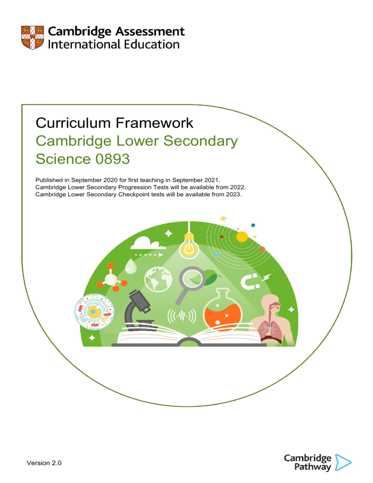 Cambridge Lower Secondary Science Curriculum Framework