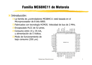 Visi&oacute;n General de la Familia de Microcontroladores Motorola MC68HC11