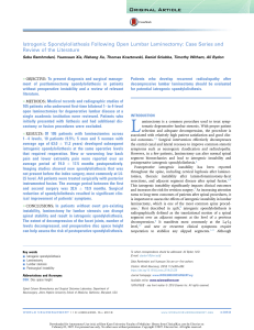 Iatrogenic Spondylolisthesis After Laminectomy: A Review