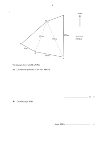 Geometry Exam Paper: Area, Perimeter, Angles