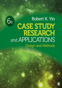 Case Study Research & Applications: Design and Methods