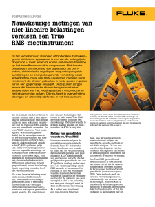 True RMS-meter voor niet-lineaire belastingen: Toepassingsadvies