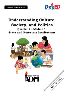 State & Non-State Institutions: Understanding Society & Politics