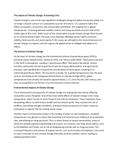 Climate Change: A Growing Crisis - Impacts & Solutions